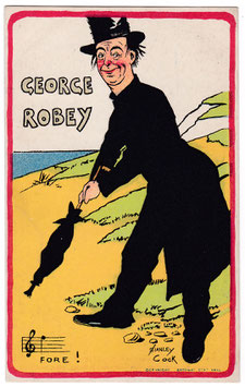 A collection of 6 Artist Drawn Music Hall Character postcards by Stanley Cock, caricaturist in Vanity Fair. Davidson postcards