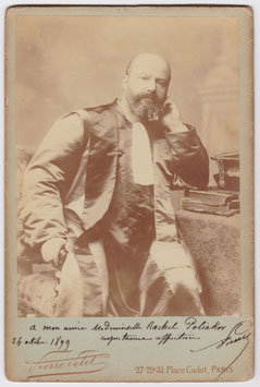 Adolphe Pinard. French obstetrician and politician. The Father Of Childbirth. Signed cabinet inscribed to Rachel Poliakov, dated October 1899.