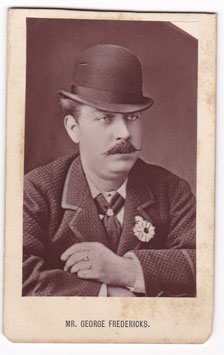 George Fredericks. Music hall comedian and singer. CDV