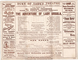 The Adventure Of Lady Ursula. Evelyn Millard, Herbert Waring, Charles Fulton, Florence Haydon. Duke Of York's, 1901