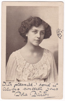 Dora Barton. Biograph. Signed postcard