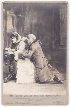 Lewis Waller and Grace Lane "Monsieur Beaucaire" London Stereoscopic cabinet photo