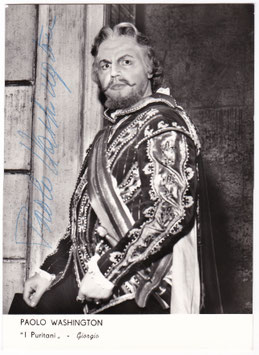 Paolo Washington "I Puritani" Signed photo