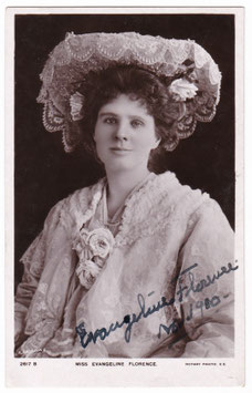 Evangeline Florence. Soprano. Rotary 2617 B. Signed postcard