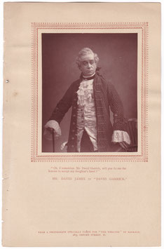David James as Simon Ingot "David Garrick" Barraud, 1887. Carbon