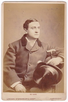 John Hare. London Stereoscopic cabinet photo