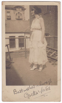 Gretta Yates. Signed postcard