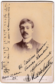 Pasquale Mario Costa. Italian composer. Signed cabinet photo, dated 1885