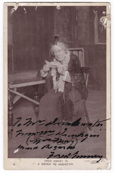 Fred Emney Sr. "A Sister to Assist 'Er" Signed postcard