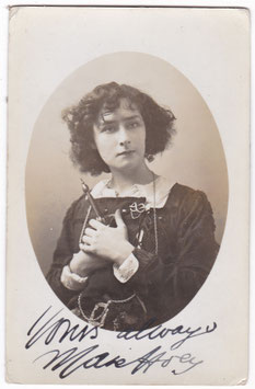 Marie Hoey. Signed postcard