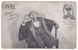 Consul The Chimpanzee. Performance at Lynn Hippodrome, King's Lynn, September 1910. Frank C Bostock