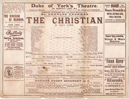 The Christian. Herbert Waring, Charles Groves, Charles Fulton, Allan Aynesworth, Evelyn Millard. Duke Of York's, 1899