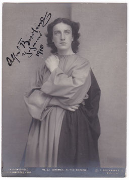 Alfred Bierling. Oberammergau. Signed photo dated 1910