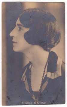 Marie Makino. Signed postcard