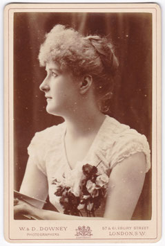 Miss F Worth. W & D Downey cabinet photo