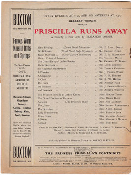 Priscilla Runs Away. Phyllis Neilson Terry, Sydney Fairbrother, Charles V France, E Lyall Swete. Haymarket, 1910