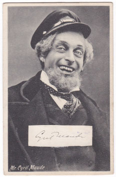 Cyril Maude. Boots postcard. Autograph mounted to postcard