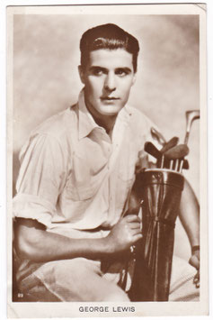 George Lewis with golf clubs
