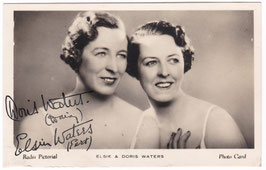 Elsie and Doris Waters. Signed photocard (a)