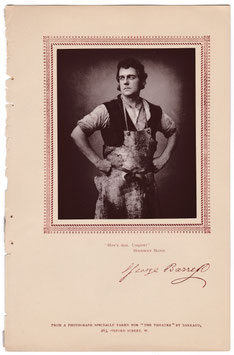 George Edward Barrett as Ben Chibbles in "Hoodman Blind" Barraud, 1885. Carbon