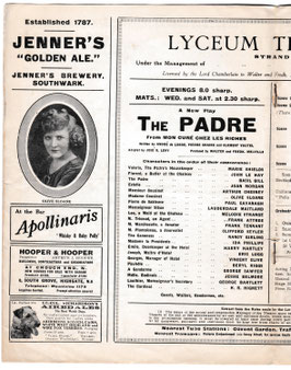 The Padre. Basil Gill, John Le Hay, Arthur Chesney, Frank Tennant, Marie Shields, Melodie Strange, Joan Morgan. Lyceum, 1926