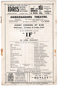 If. Henry Ainley, Madge Titheradge, Harley Merica, Marda Vanne, Alfred Blackmore. Ambassador's, 1921