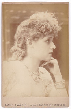 Connie Gilchrist. Actress, artists model and the Countess of Orkney. Samuel A Walker cabinet photo