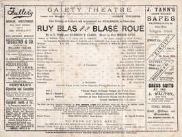 Ruy Blas And The Blasé Roué. Nellie Farren, Fred Leslie, Marion Hood, Letty Lind, Ada Conway, Sylvia Grey. Gaiety, 1889/90