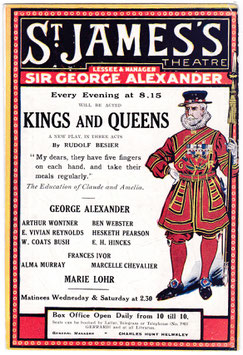 Kings And Queens. George Alexander. St James's Theatre. 1915