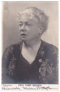 Mary Brough. Signed postcard with message