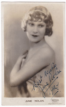 June Nolan. Signed postcard