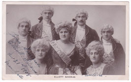 Elliott Savonas. Musicians. Signed postcard dated Manchester 1908