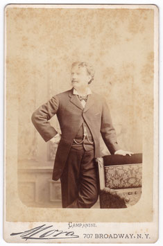Italo Campanini. Mora. Signed cabinet photo dated 1879