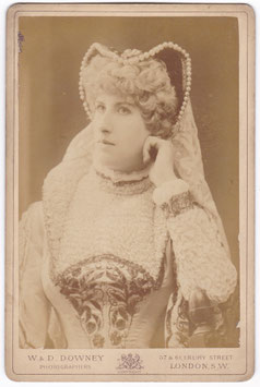 Mabel Beaufort. Records show that she was active in 1883 and 1884. W & D Downey cabinet photo