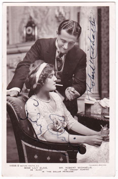 Lily Elsie. Robert Michaelis "The Dollar Princess" Rotary 11556 D. Signed postcard