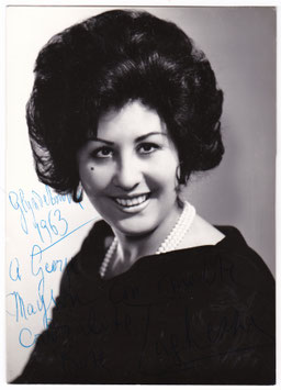 Rosa Laghezza. Signed postcard, dated Glyndebourne, 1963