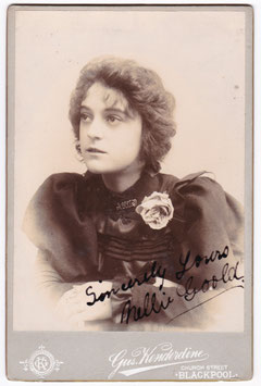 Nellie Goold. Gus Kenderdine, Blackpool. Signed cabinet photo