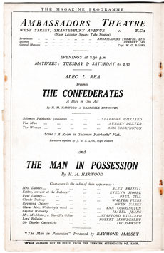 The Confederates: The Man In Possession. Stafford Hilliard, Aubrey Dexter, Alex Frizell, Owen Nares, Ivo Dawson, Ann Codrington, Evelyn Moore, Isabel Jeans. Ambassadors, 1930