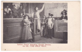 Martin Harvey "The Only Way" Sydney Carton defending Charles Darnay. Act III. London Stereoscopic Co