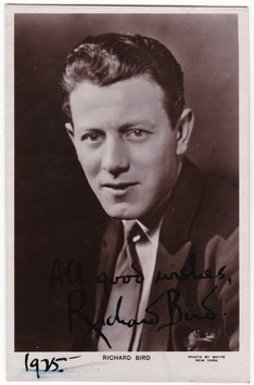 Richard Bird. Signed postcard
