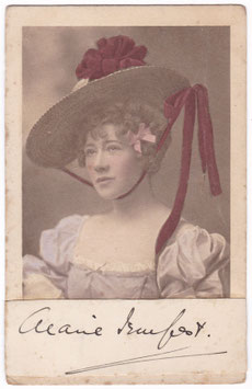 Marie Tempest. Biograph postcard. Autograph mounted to postcard