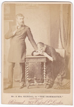 William Hunter Kendal and Madge Kendal "The Ironmaster" Barraud cabinet photo