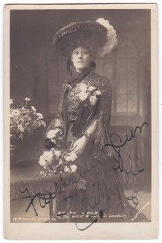 Edith Cole "The Worst Woman In London" Rotary 1618. Signed postcard