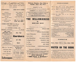 The Millionairess. Gerald Case, Graeme Muir, Raymond Lovell, Amy Dalby, Phyllis Neilson Terry. Q Theatre, 1944