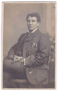 Guy D Hackney. Signed and inscribed postcard