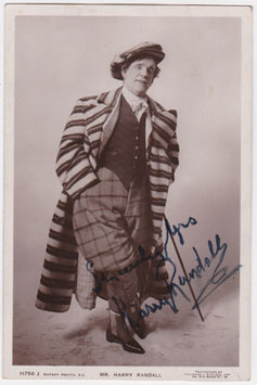 Harry Randall. Comedian. Rotary 11756 J. Signed postcard
