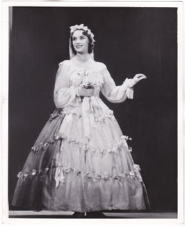 Unknown performer. Possibly in La Traviata. Photograph