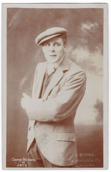George Belmore as Jerry Holmes "The Bad Girl Of The Family" 1910. Two postcards, one signed
