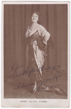 Alva York. American revue comedienne and singer. Signed postcard