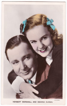 Herbert Marshall and Deanna Durbin. Film Partners PC 242